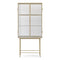 Haze Vitrine  option Cashmere / Reeded Glass