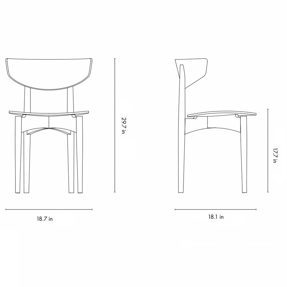 Herman Dining Chair with Wood Base