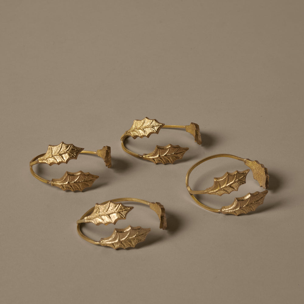Holly Leaf Napkin Ring (Set of 4)
