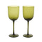 Host Red Wine Glass (Set of 2)  option Moss Green