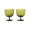 Host Water Glass (Set of 2)  option Moss Green
