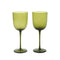 Host White Wine Glass (Set of 2)  option Moss Green