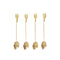 Oak Leaf Christmas Tree Candle Holder (Set of 4)  option Brass