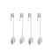Oak Leaf Christmas Tree Candle Holder (Set of 4)  option Silver