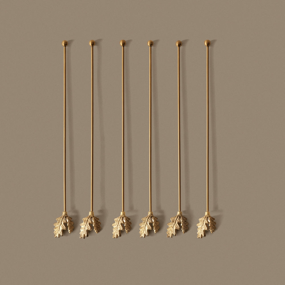 Oak Leaf Stir Stick (Set of 6)