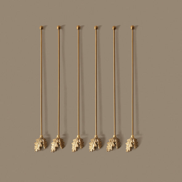 Oak Leaf Stir Stick (Set of 6)