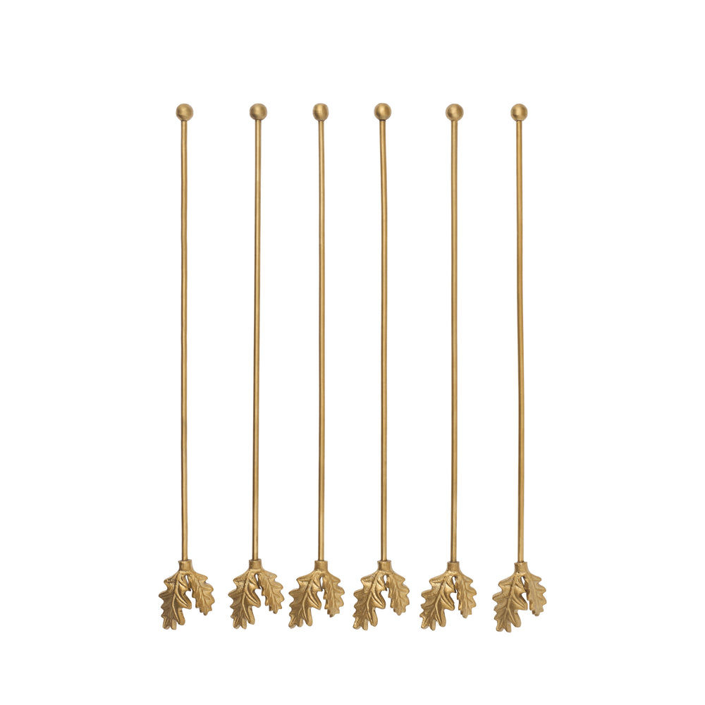Oak Leaf Stir Stick (Set of 6)