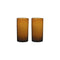 Oli Water Glass (Set of 2)  option Amber