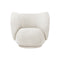 Rico Swivel Lounge Chair  option Boucle Off White