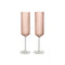 Ripple Champagne Flutes (Set of 2)  option Blush