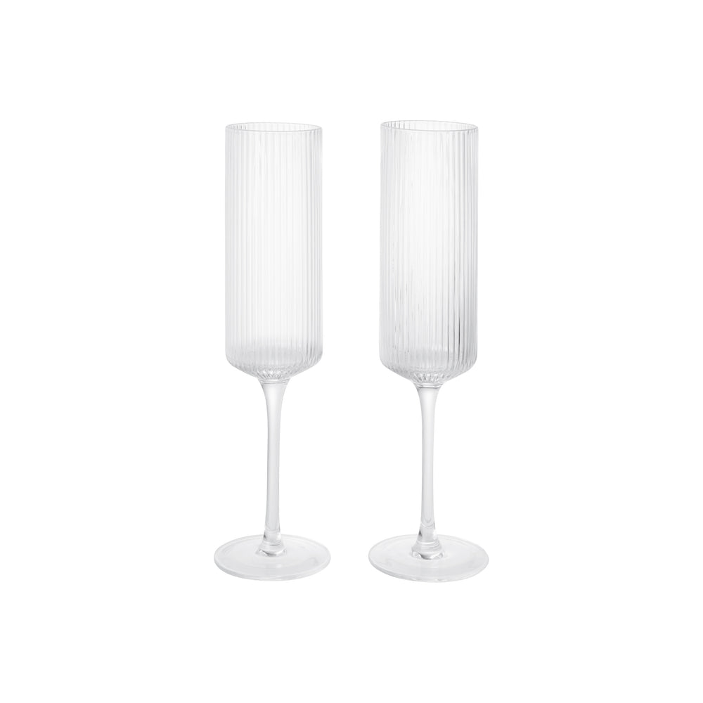 Ripple Champagne Flutes (Set of 2)