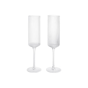 Ripple Champagne Flutes (Set of 2)