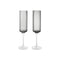 Ripple Champagne Flutes (Set of 2)  option Smoked Grey