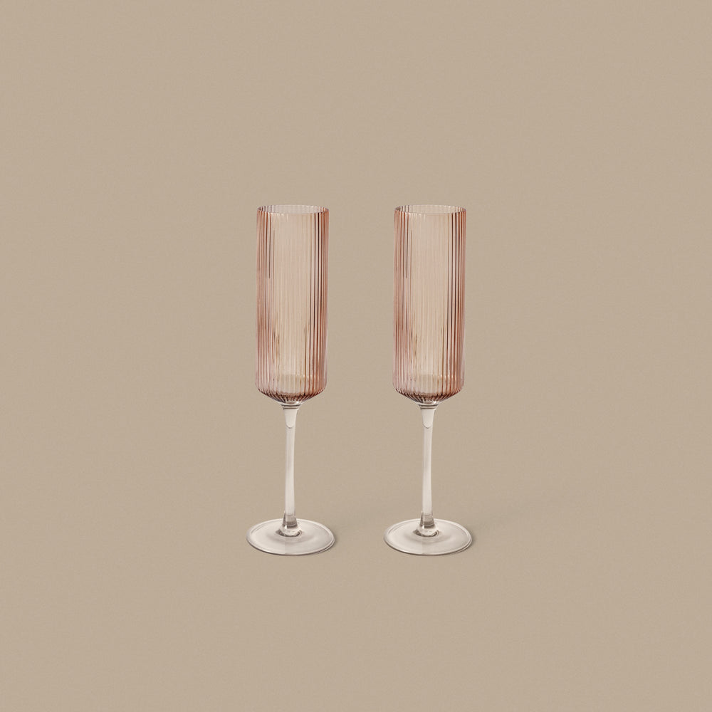 Ripple Champagne Flutes (Set of 2)