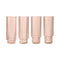 Ripple Long Drink Glass (Set of 4)  option Blush