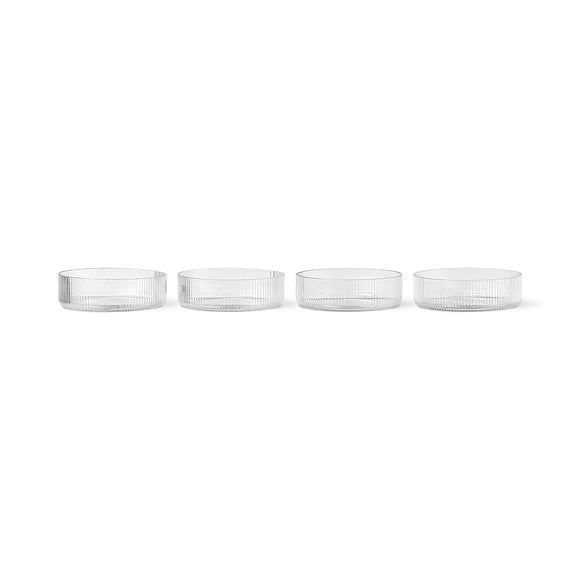 Clear Ripple Serving Bowl (Set of 4) OPEN BOX
