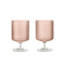Ripple Wine Glasses (Set of 2)  option Blush