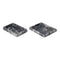 Mist Rectangular Tray (Set of 2)  option Charcoal
