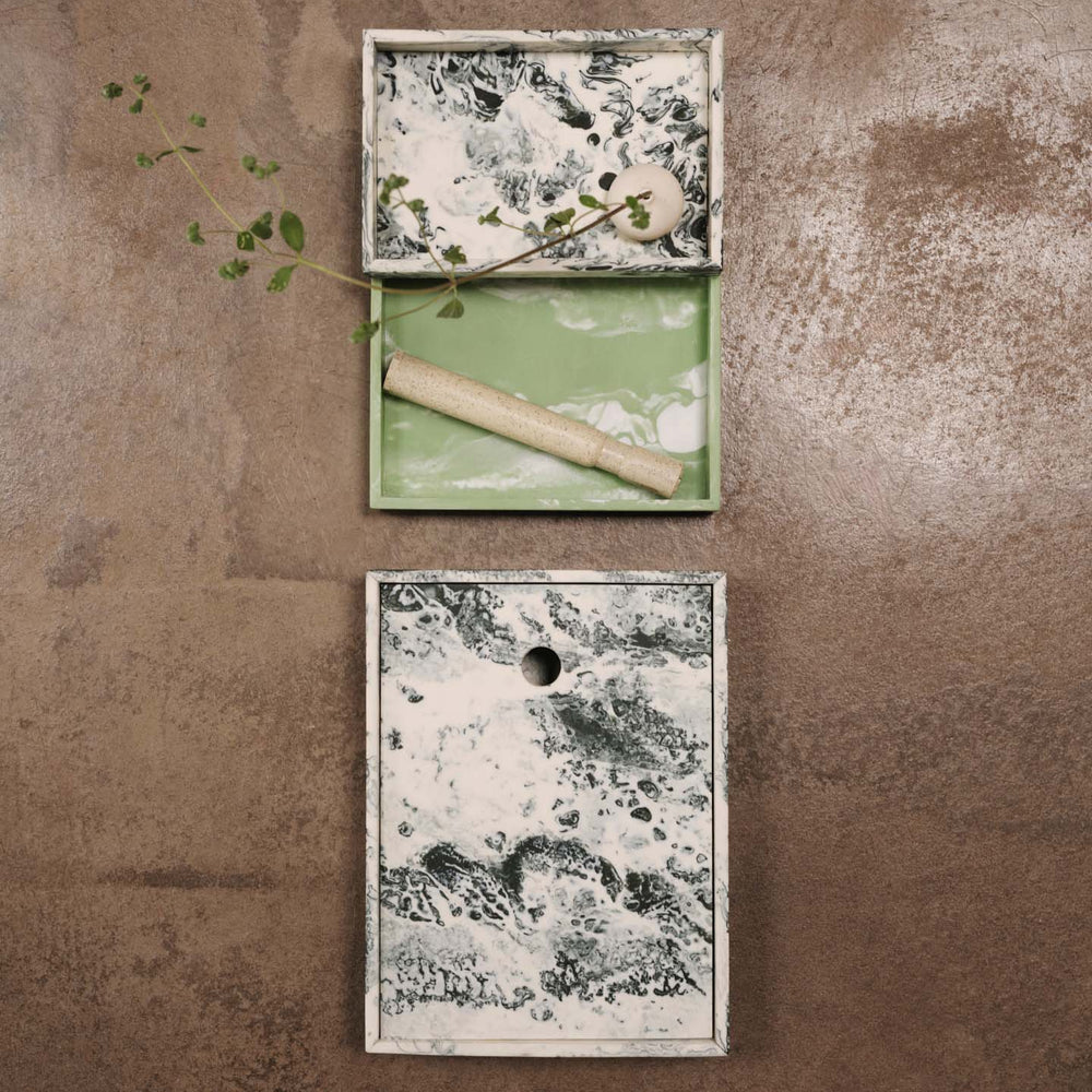 Mist Rectangular Tray (Set of 2)