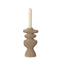 Yara Candle Holder (Set of 2)  option Dark Sand / Large: 7.7 in height