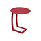 Alize Offset Side Table  option Chili Red (Textured)