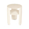 Bebop Side Table with Shelf  option Latte Beige (Textured)