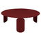 BeBop Round Low Table  option Chili Red (Textured)