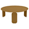 BeBop Round Low Table  option Gingerbread (Textured)