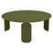 BeBop Round Low Table  option Pesto (Textured)