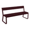Bellevie Bench with Back  option Black Cherry (Textured)