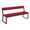 Bellevie Bench with Back  option Chili Red (Textured)