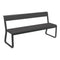 Bellevie Bench with Back  option Liquorice (Textured)