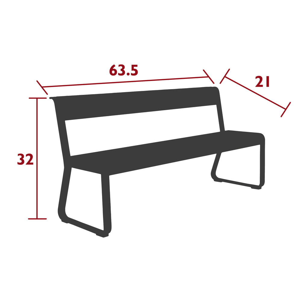 Bellevie Outdoor Bench with Back