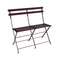 Bistro 2-Seater Bench  option Black Cherry (Textured)
