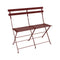Bistro 2-Seater Bench  option Chili Red (Textured)