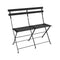 Bistro 2-Seater Bench  option Liquorice (Textured)