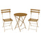Bistro Chair & Round Folding Table Set  option Gingerbread (Textured)