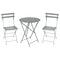 Bistro Chair & Round Folding Table Set  option Lapilli Grey (Textured)