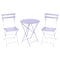 Bistro Chair & Round Folding Table Set  option Marshmallow (Textured)