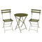 Bistro Chair & Round Folding Table Set  option Pesto (Textured)