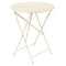 Bistro Round Folding Outdoor Table  option Latte Beige (Textured)