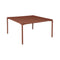 Calvi Square Dining Table  option Red Ochre (Textured)