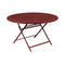 Caractere Round Dining Table  option Chili Red (Textured)