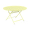 Caractere Round Dining Table  option Frosted Lemon (Textured)