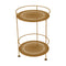 Guinguette Double Top Perforated Side Table  option Gingerbread (Textured)