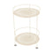 Guinguette Double Top Perforated Side Table  option Latte Beige (Textured)