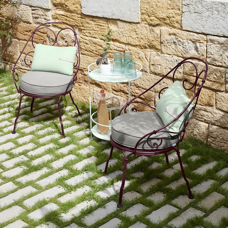 Guinguette Double Top Perforated Outdoor Side Table