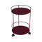 Guinguette Side Table with Wheels  option Black Cherry (Textured)