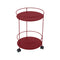 Guinguette Side Table with Wheels  option Chili Red (Textured)