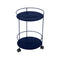 Guinguette Side Table with Wheels  option Deep Blue (Textured)